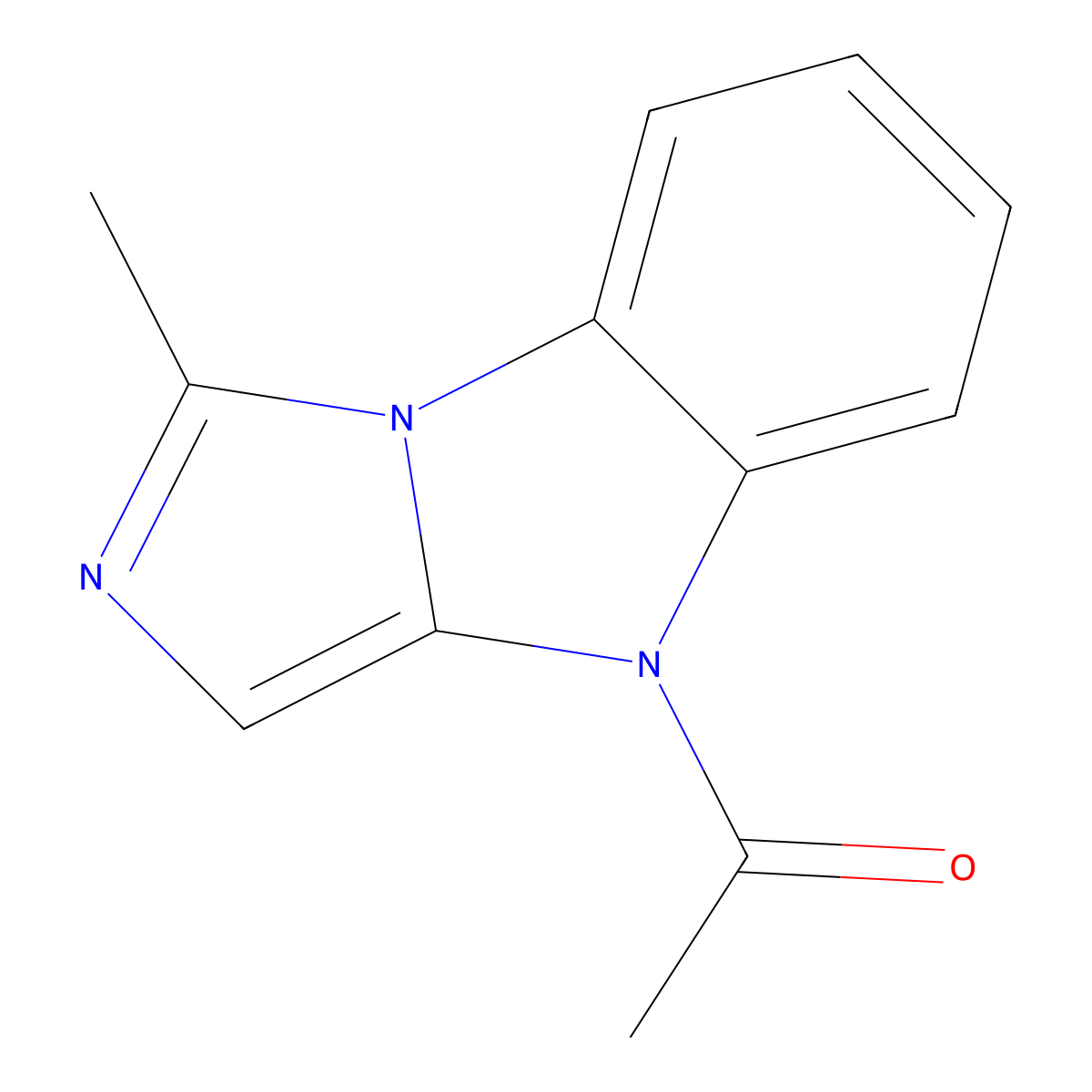 1-(1-Methylimidazo[1,5-a]benzimidazol-4-yl)ethanone molecular structure, CAS 727686-24-0