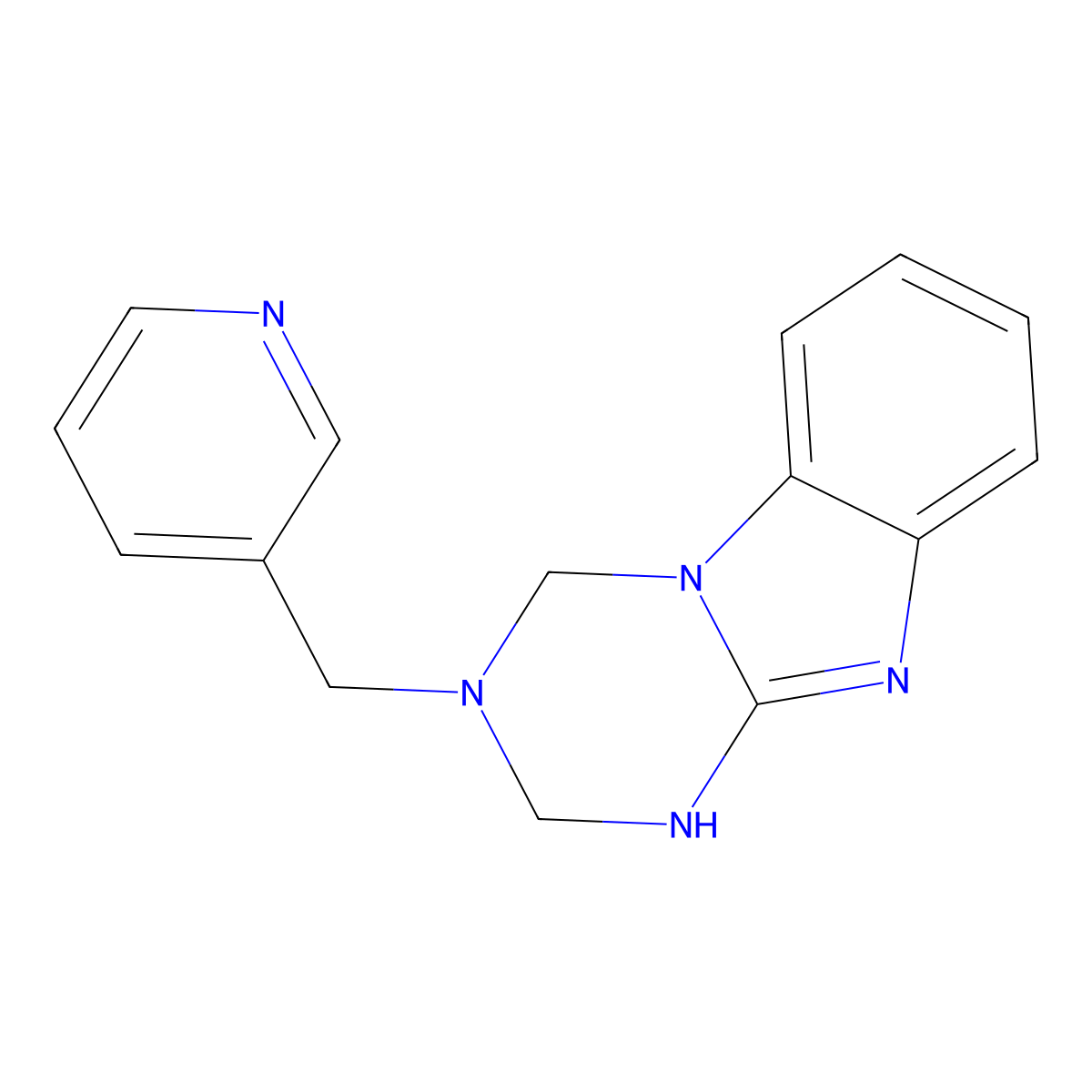 3-(3-Pyridinylmethyl)-1,2,3,4-tetrahydro[1,3,5]triazino[1,2-a]benzimidazole molecular structure, CAS 727686-83-1