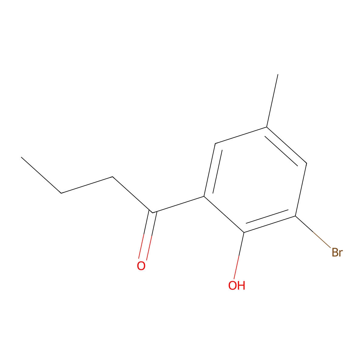 1-(3-Bromo-2-hydroxy-5-methylphenyl)butan-1-one molecular structure, CAS 727687-84-5