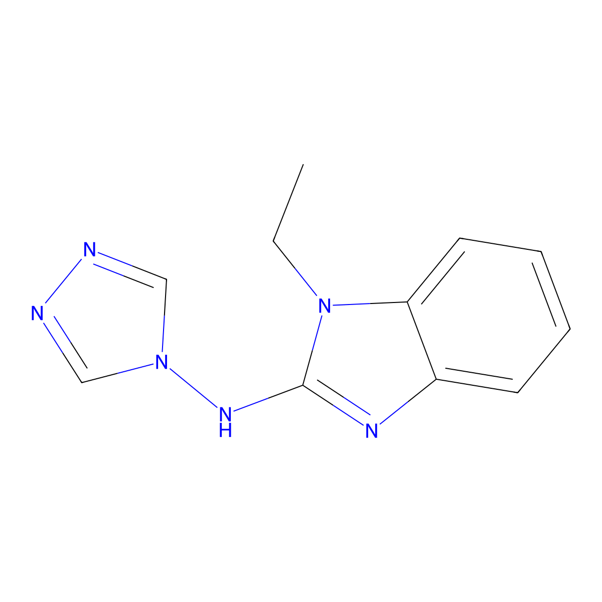 1-Ethyl-N-(4H-1,2,4-triazol-4-yl)-1H-benzo[d]imidazol-2-amine molecular structure, CAS 727687-85-6