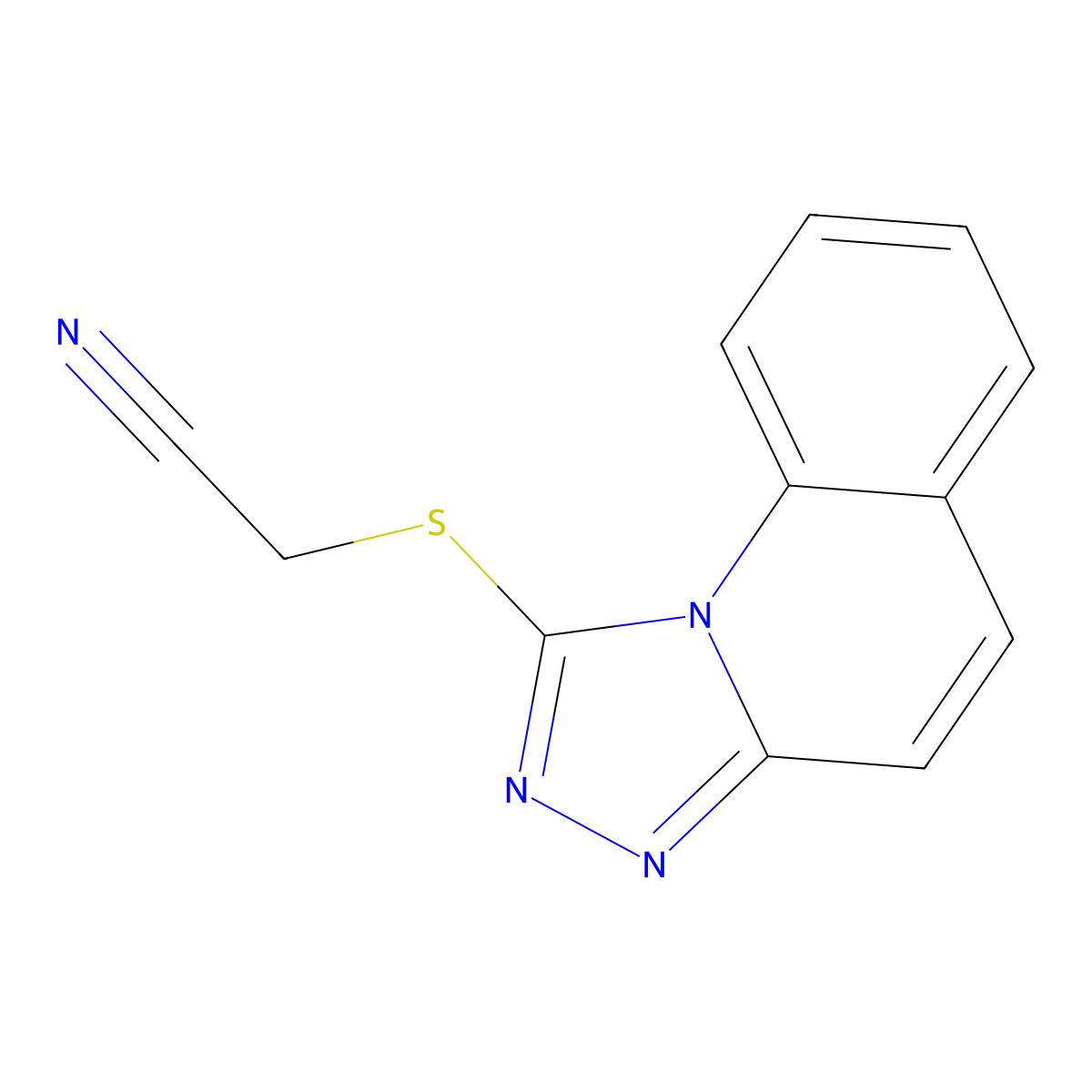 2-{[1,2,4]Triazolo[4,3-a]quinolin-1-ylsulfanyl}acetonitrile molecular structure, CAS 727689-97-6