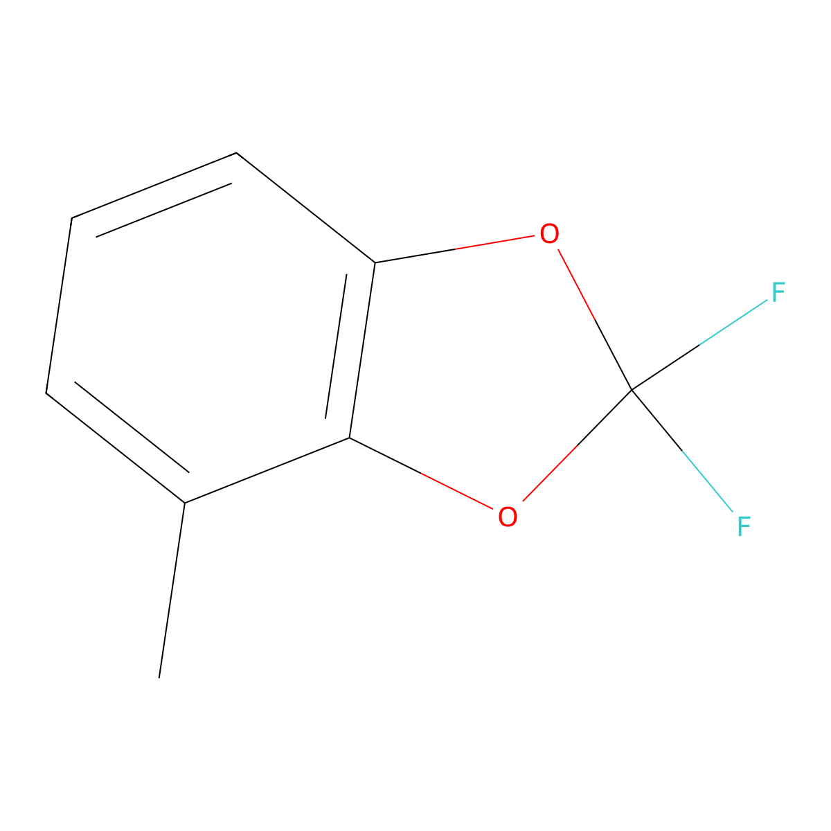 1,3-Benzodioxole, 2,2-difluoro-4-methyl- molecular structure, CAS 72769-03-0