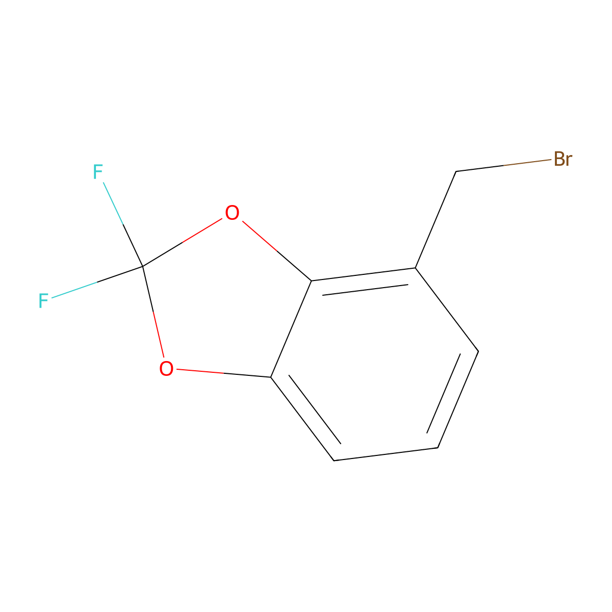 4-(Bromomethyl)-2,2-difluoro-1,3-dioxaindane molecular structure, CAS 72769-05-2