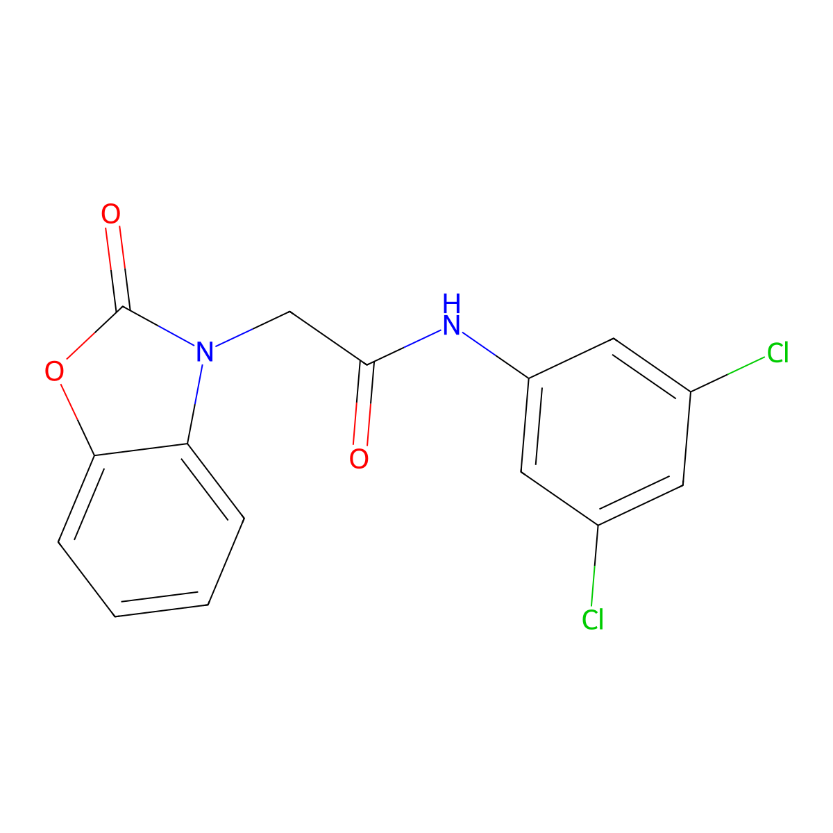 N-(3,5-dichlorophenyl)-2-(2-oxo-1,3-benzoxazol-3-yl)acetamide molecular structure, CAS 727693-51-8
