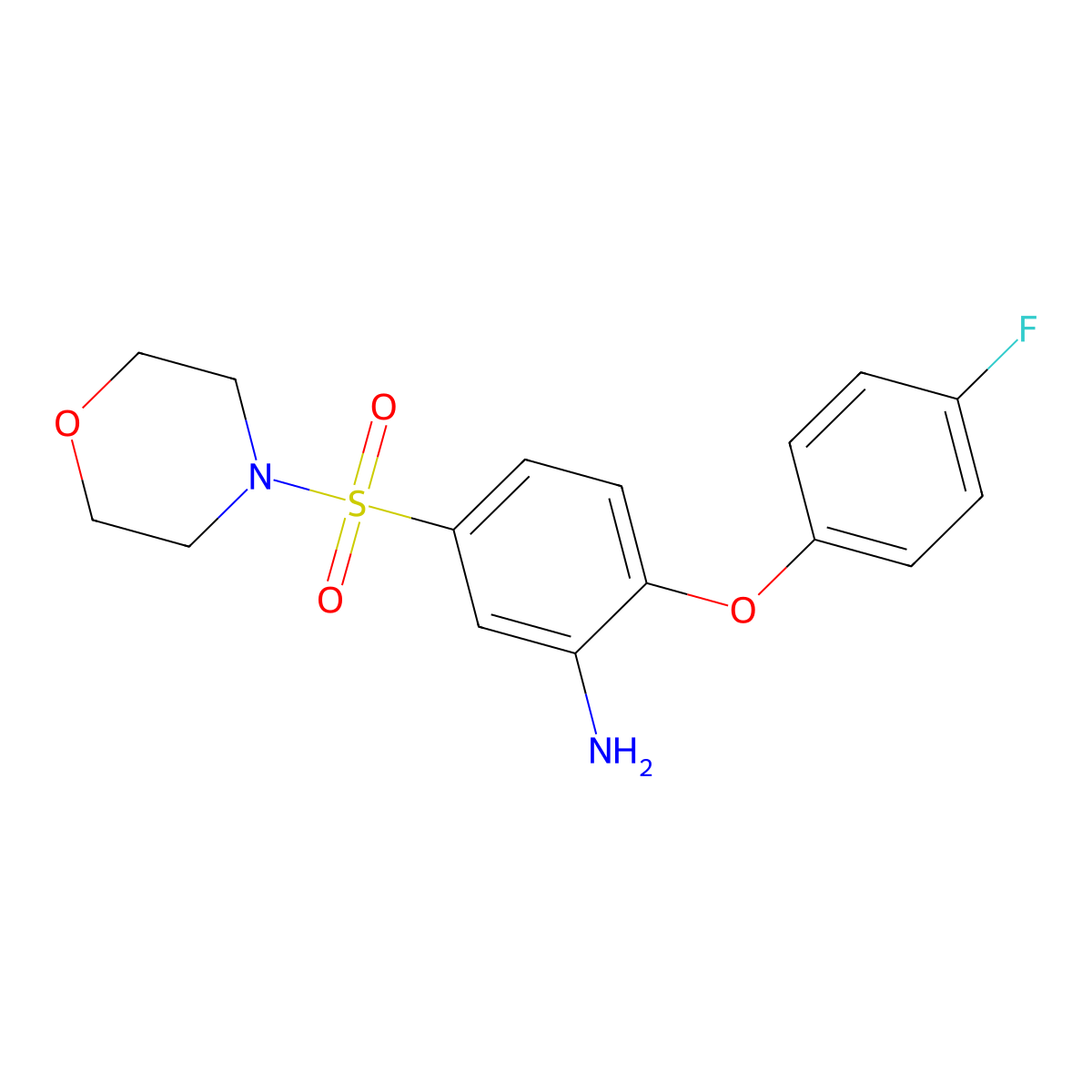 2-(4-Fluorophenoxy)-5-(morpholine-4-sulfonyl)aniline molecular structure, CAS 727694-62-4