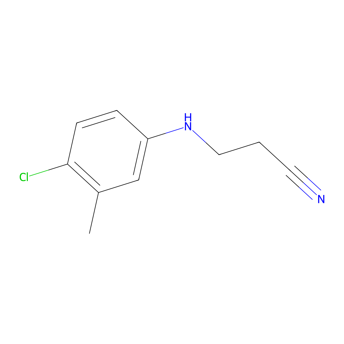 3-[(4-Chloro-3-methylphenyl)amino]propanenitrile molecular structure, CAS 727694-64-6