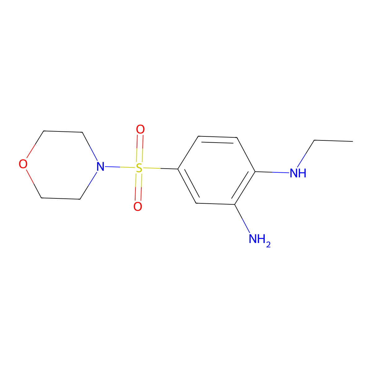1-N-ethyl-4-(morpholine-4-sulfonyl)benzene-1,2-diamine molecular structure, CAS 727694-66-8