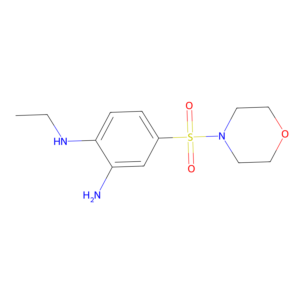 1-N-ethyl-4-(morpholine-4-sulfonyl)benzene-1,2-diamine molecular structure, CAS 727694-66-8