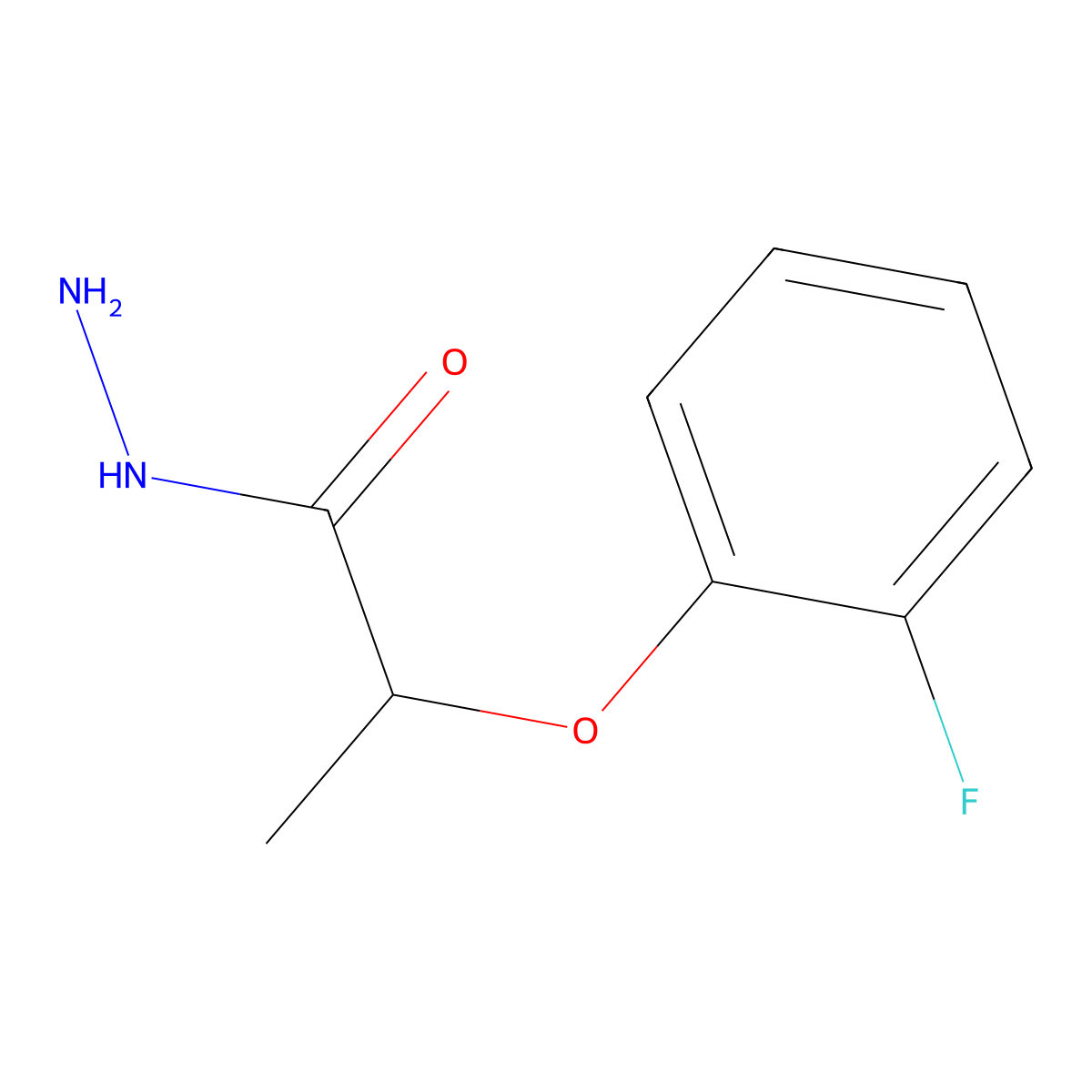 2-(2-Fluorophenoxy)propanoic acid hydrazide molecular structure, CAS 727694-67-9