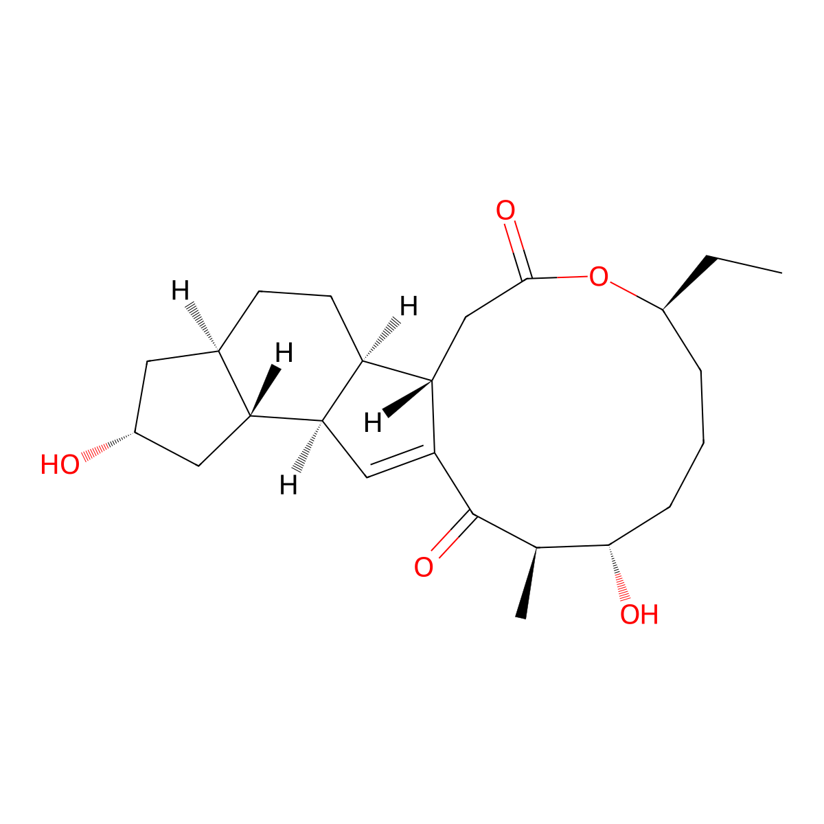 Dihydrospinosyn A aglycone molecular structure, CAS 727695-12-7