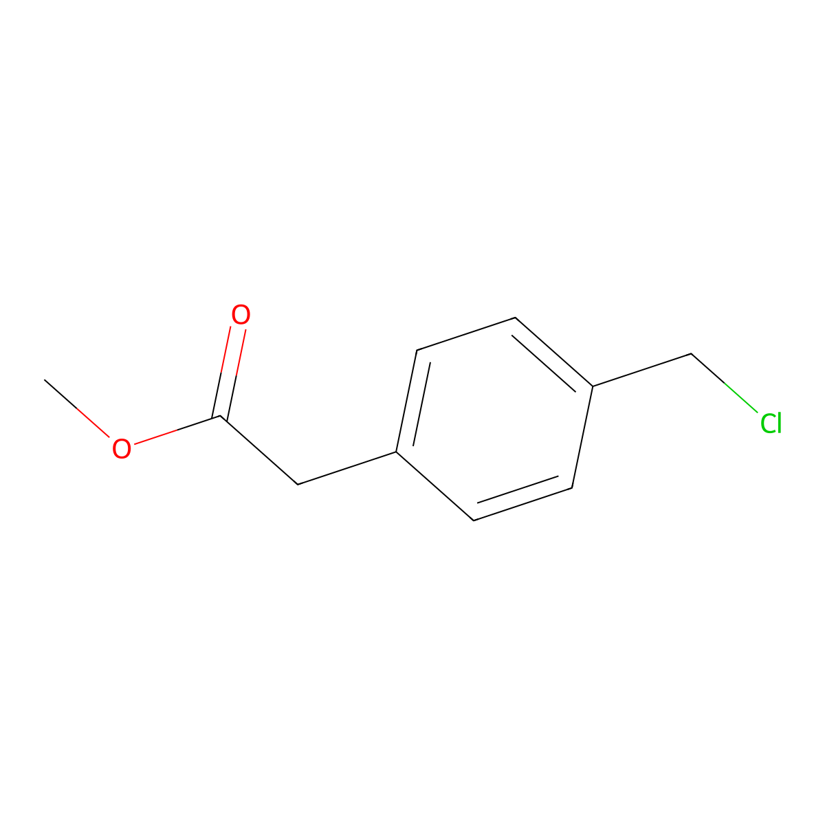 Methyl 2-[4-(chloromethyl)phenyl]acetate molecular structure, CAS 72770-09-3