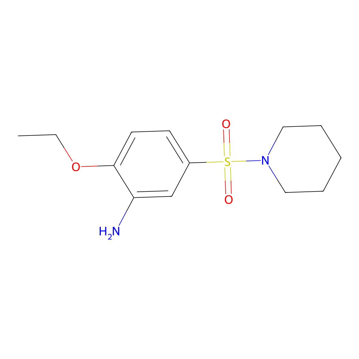 2-Ethoxy-5-(piperidine-1-sulfonyl)aniline molecular structure, CAS 727704-70-3