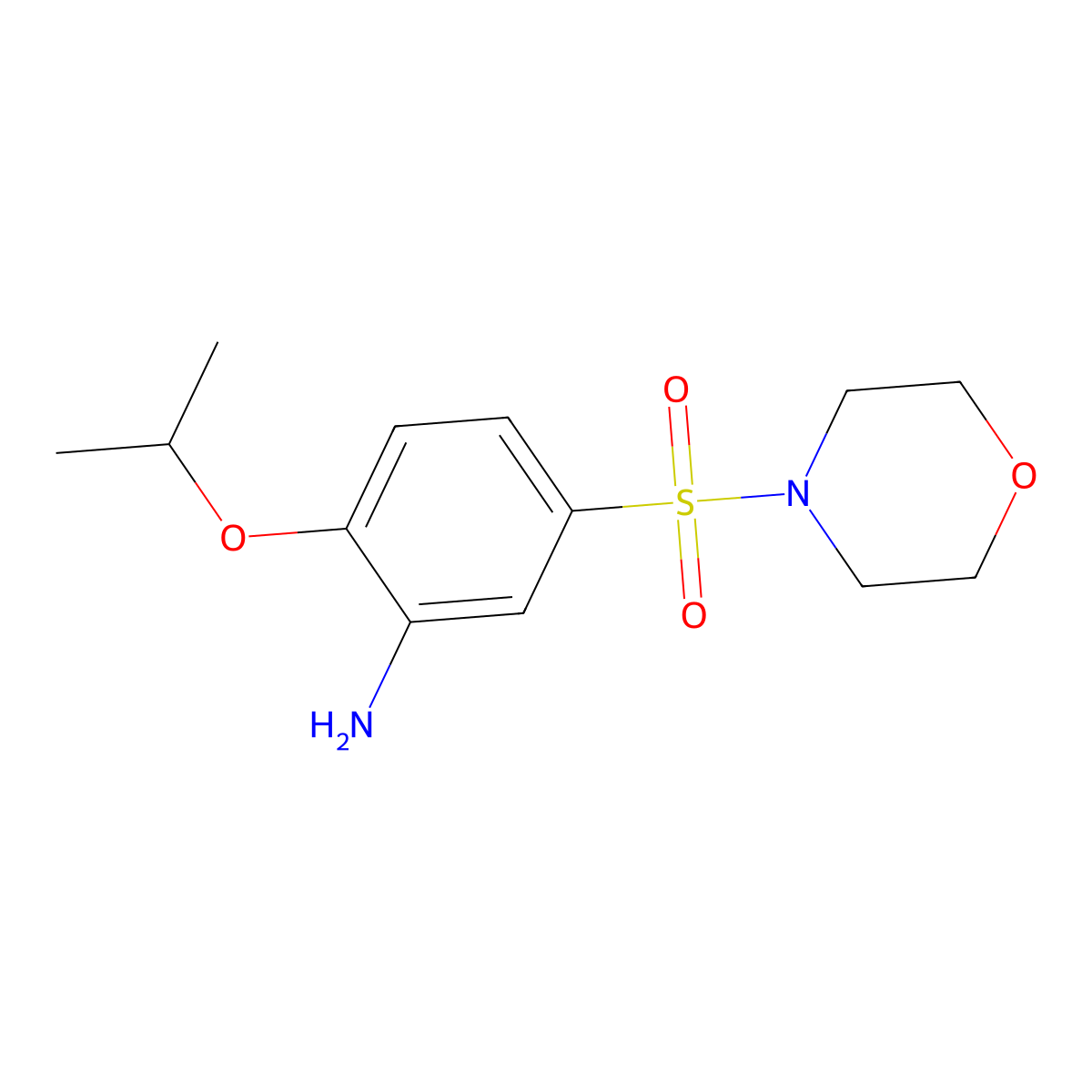 5-(Morpholine-4-sulfonyl)-2-(propan-2-yloxy)aniline molecular structure, CAS 727704-71-4