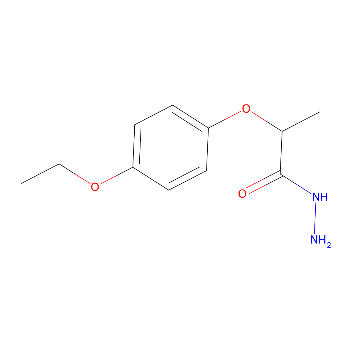 2-(4-Ethoxyphenoxy)propanehydrazide molecular structure, CAS 727704-73-6