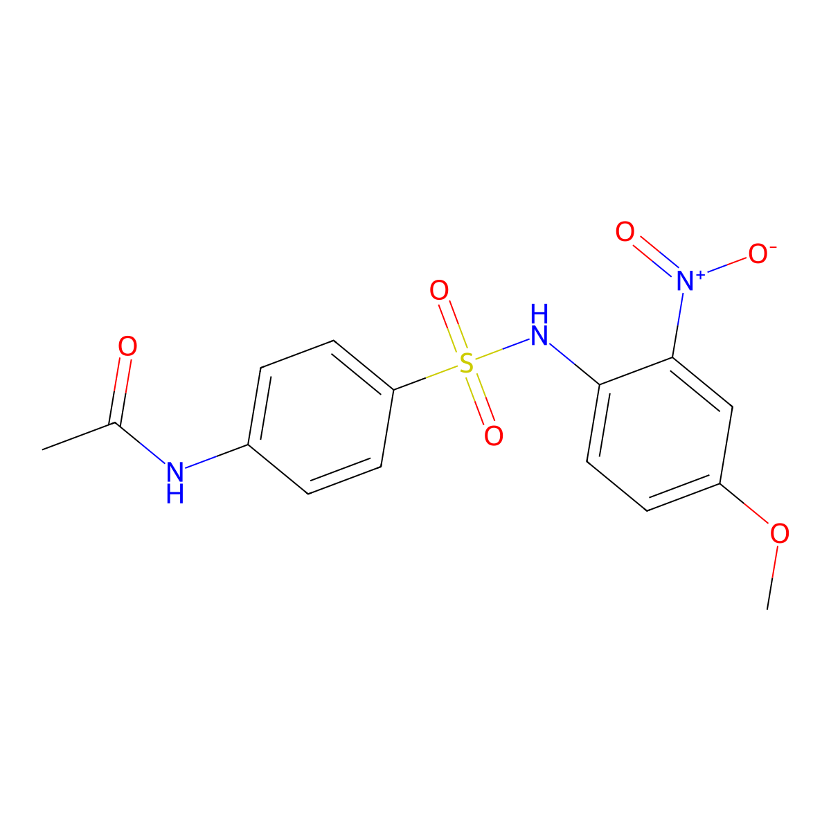 N-[4-[(4-methoxy-2-nitrophenyl)sulfamoyl]phenyl]acetamide molecular structure, CAS 72771-31-4