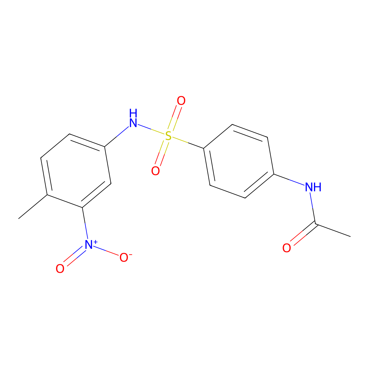 N-[4-({3-nitro-4-methylanilino}sulfonyl)phenyl]acetamide molecular structure, CAS 72771-35-8