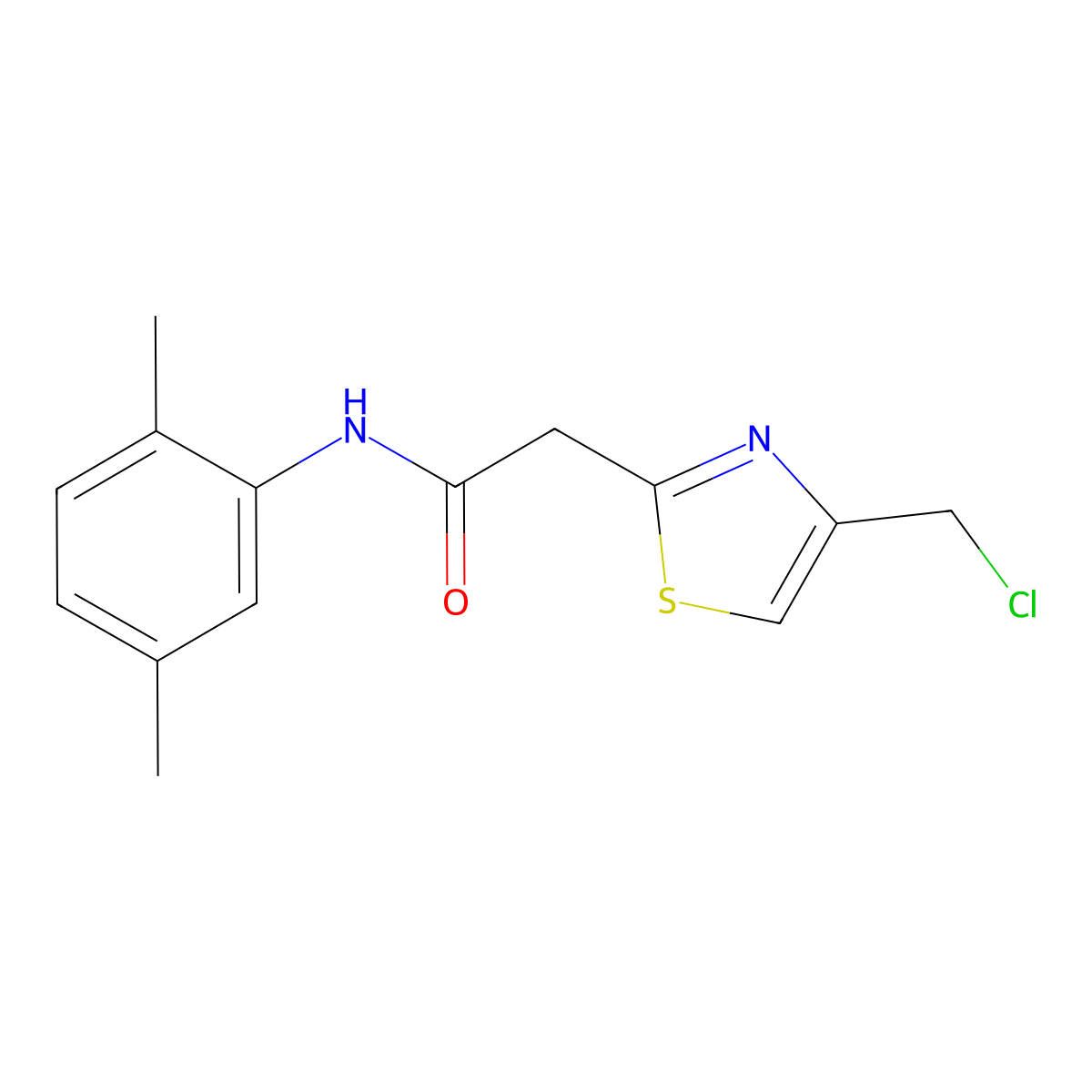 2-(4-(Chloromethyl)thiazol-2-yl)-N-(2,5-dimethylphenyl)acetamide molecular structure, CAS 727717-73-9