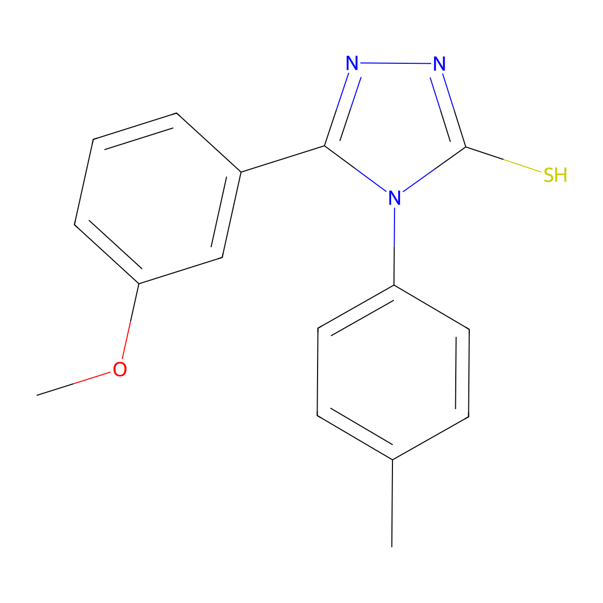5-(3-methoxyphenyl)-4-(4-methylphenyl)-4H-1,2,4-triazole-3-thiol molecular structure, CAS 727717-75-1