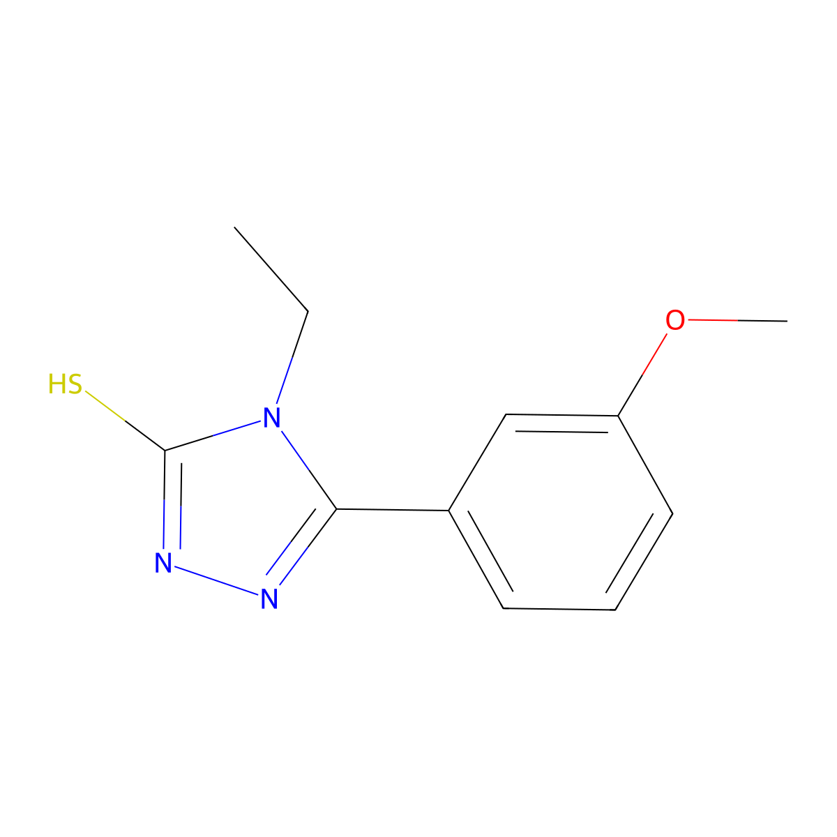 4-ethyl-5-(3-methoxyphenyl)-4H-1,2,4-triazole-3-thiol molecular structure, CAS 727717-92-2