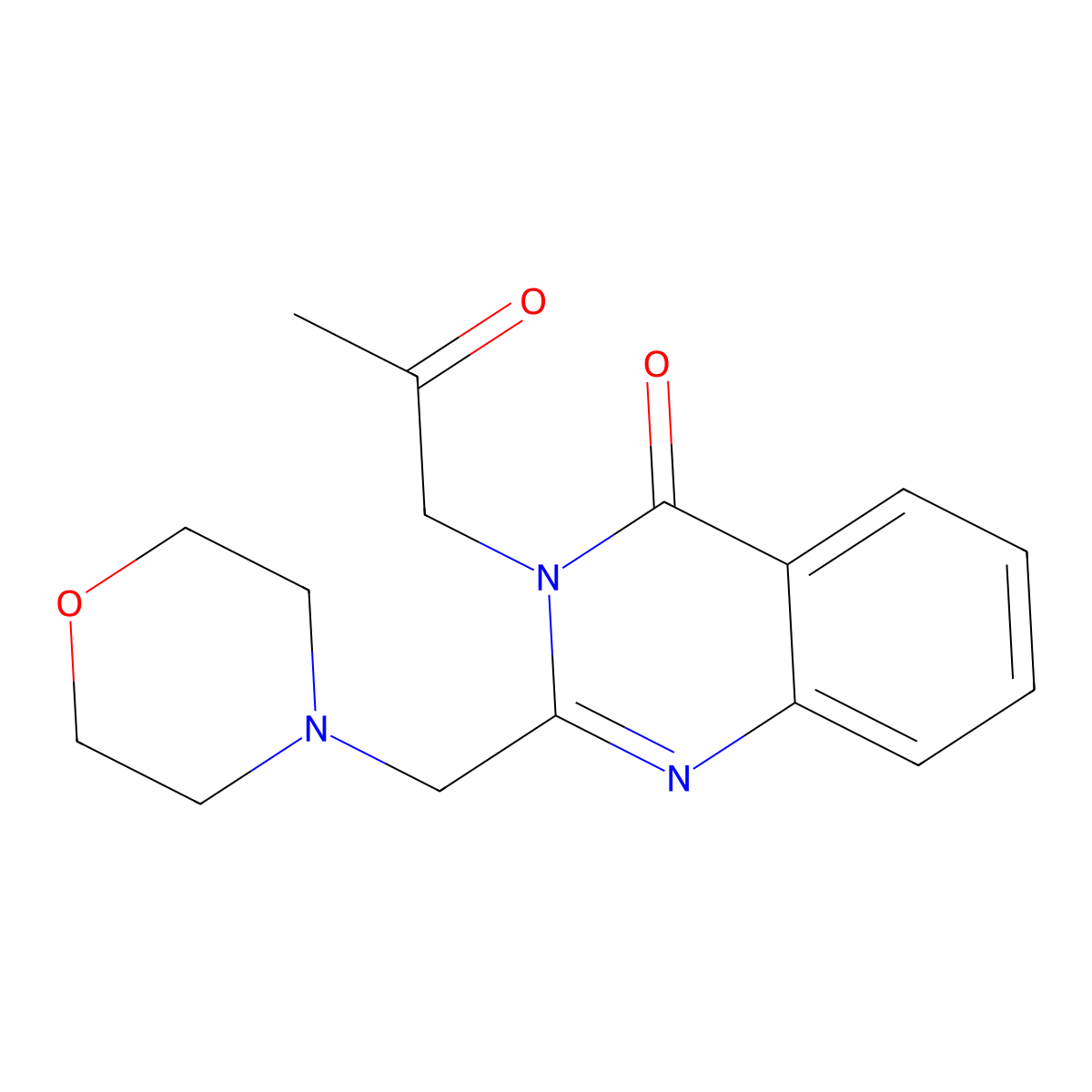 2-(morpholin-4-ylmethyl)-3-(2-oxopropyl)quinazolin-4(3H)-one molecular structure, CAS 727718-03-8