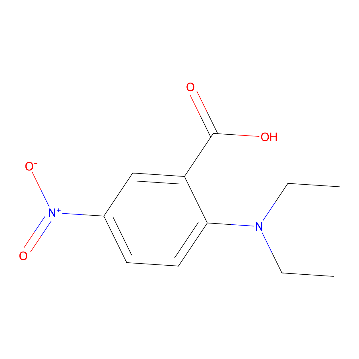 2-(Diethylamino)-5-nitrobenzoic acid molecular structure, CAS 727718-14-1