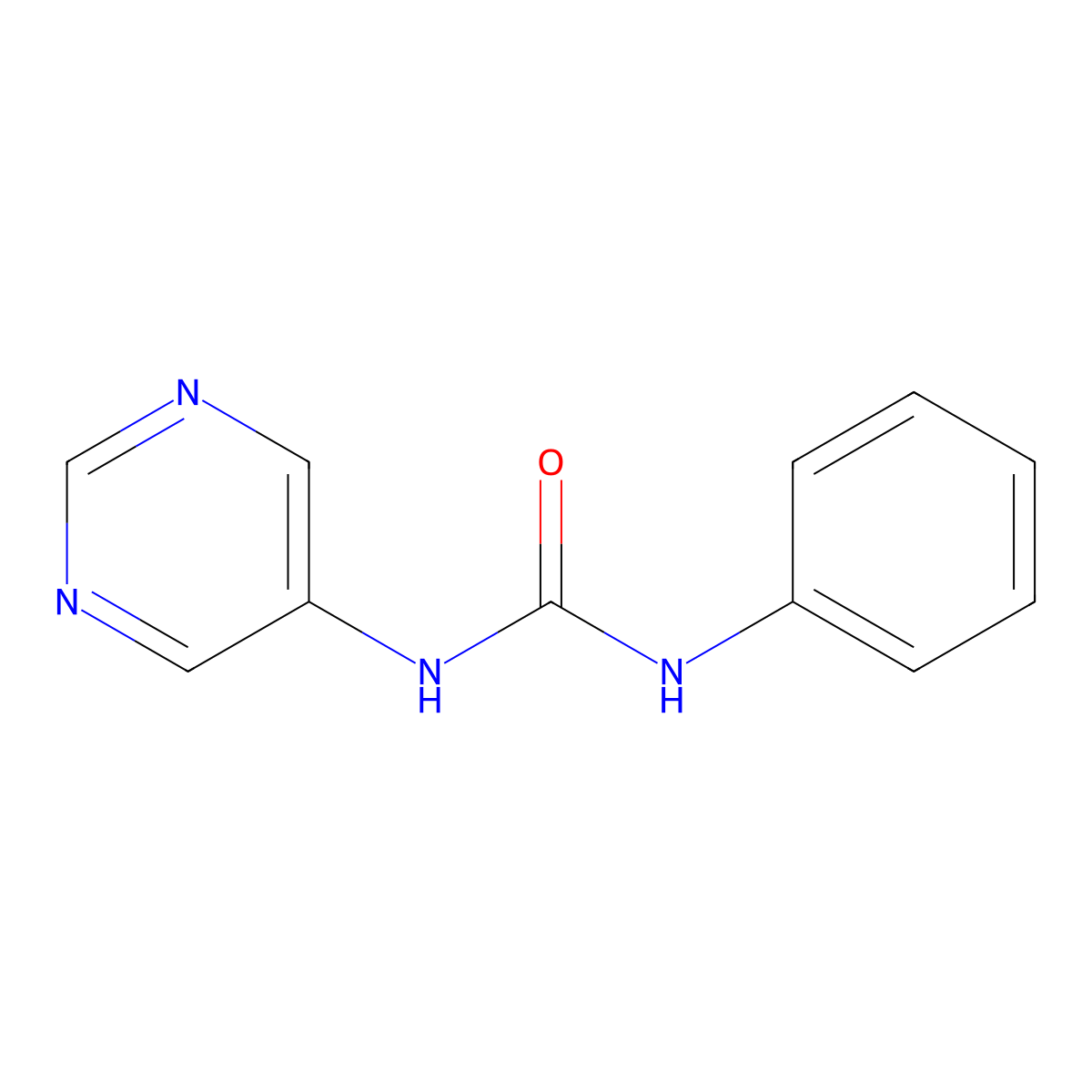 3-Phenyl-1-(pyrimidin-5-YL)urea molecular structure, CAS 72772-86-2