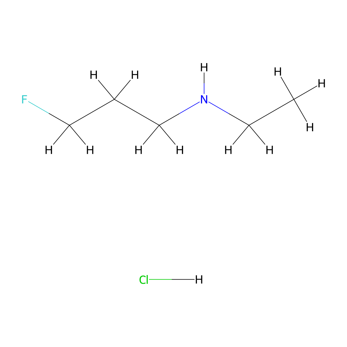 Ethyl(3-fluoropropyl)amine hydrochloride molecular structure, CAS 727732-12-9