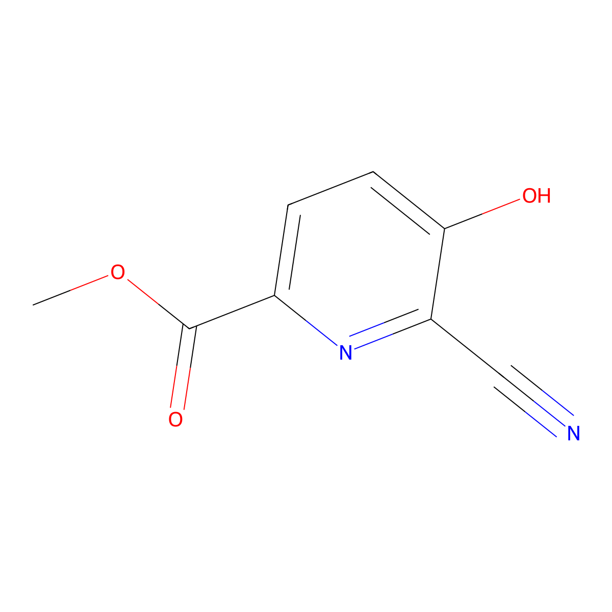 Methyl 6-cyano-5-hydroxypicolinate molecular structure, CAS 727736-63-2