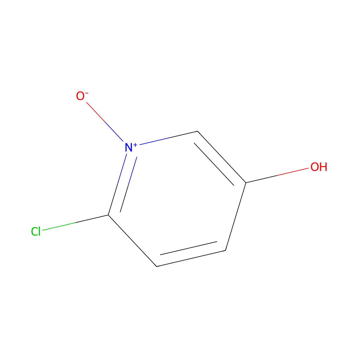 2-Chloro-5-hydroxypyridine 1-oxide molecular structure, CAS 727736-64-3