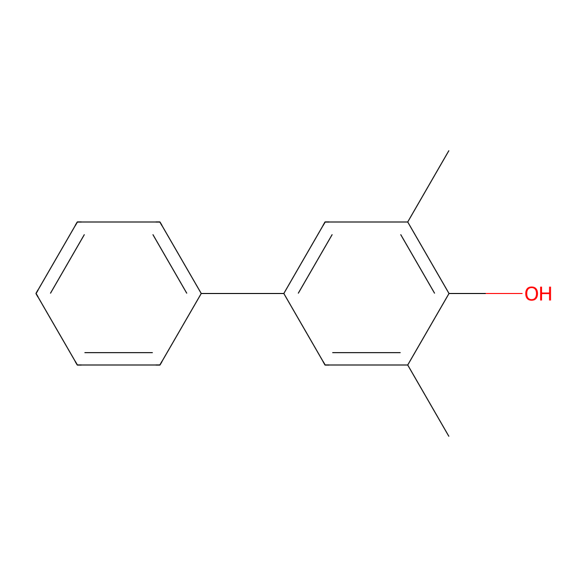 2,6-Dimethyl-4-phenyl-phenol molecular structure, CAS 72774-04-0