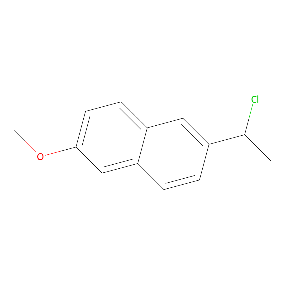 2-(1-Chloroethyl)-6-methoxynaphthalene molecular structure, CAS 72775-41-8