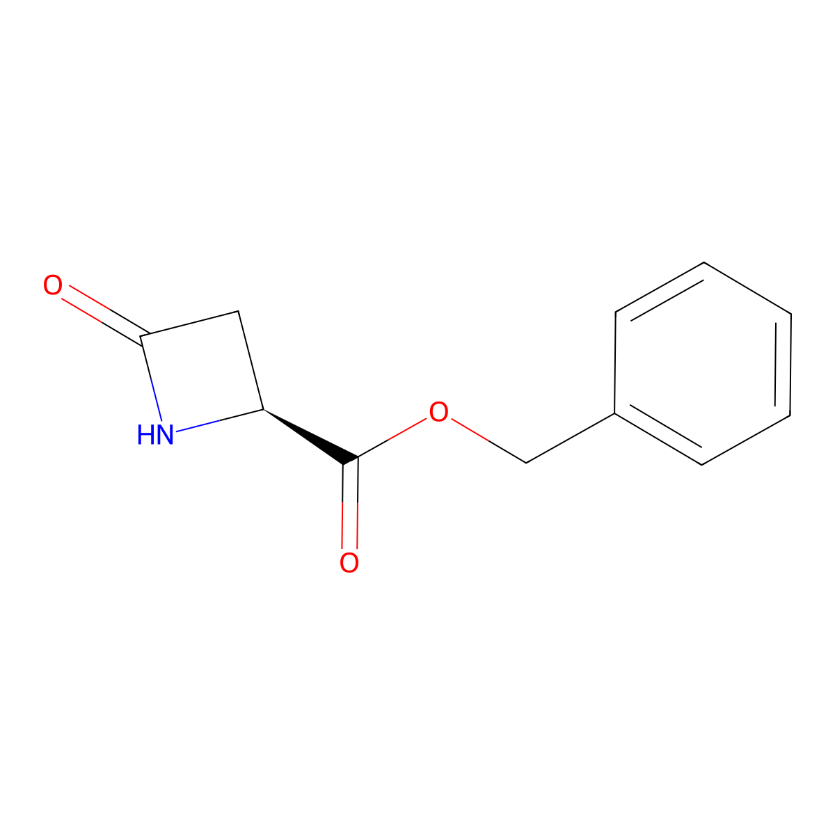 Benzyl (2S)-4-oxoazetidine-2-carboxylate molecular structure, CAS 72776-05-7