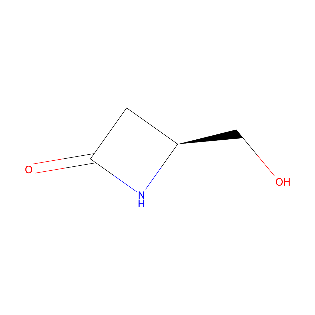 (4S)-4-(hydroxymethyl)azetidin-2-one molecular structure, CAS 72776-07-9