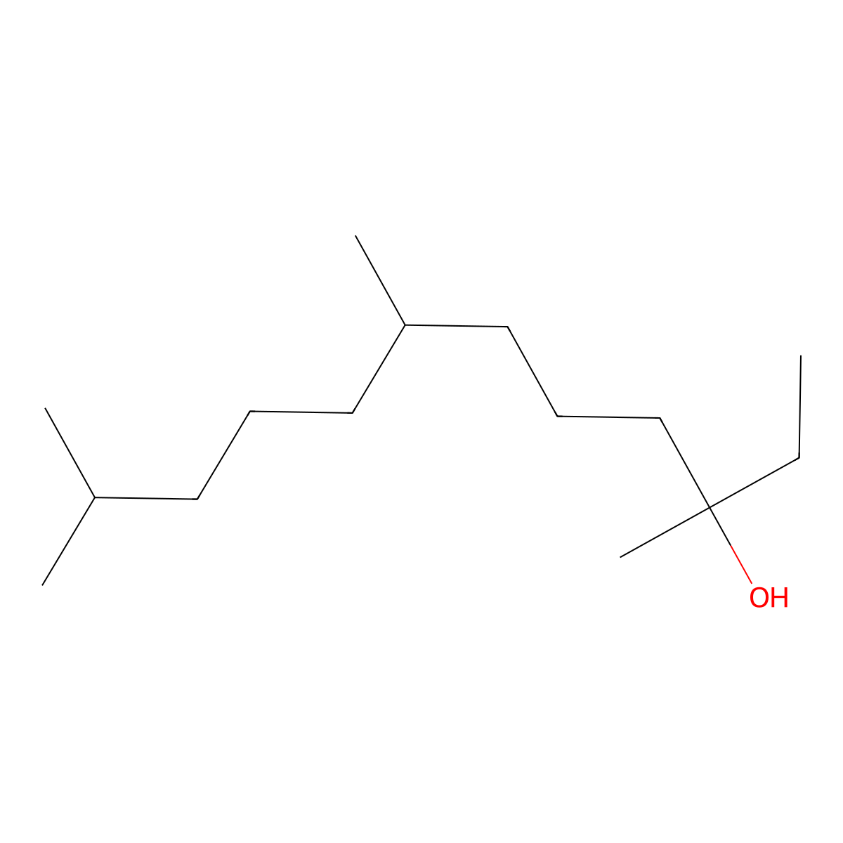 3-Dodecanol, 3,7,11-trimethyl- molecular structure, CAS 7278-65-1