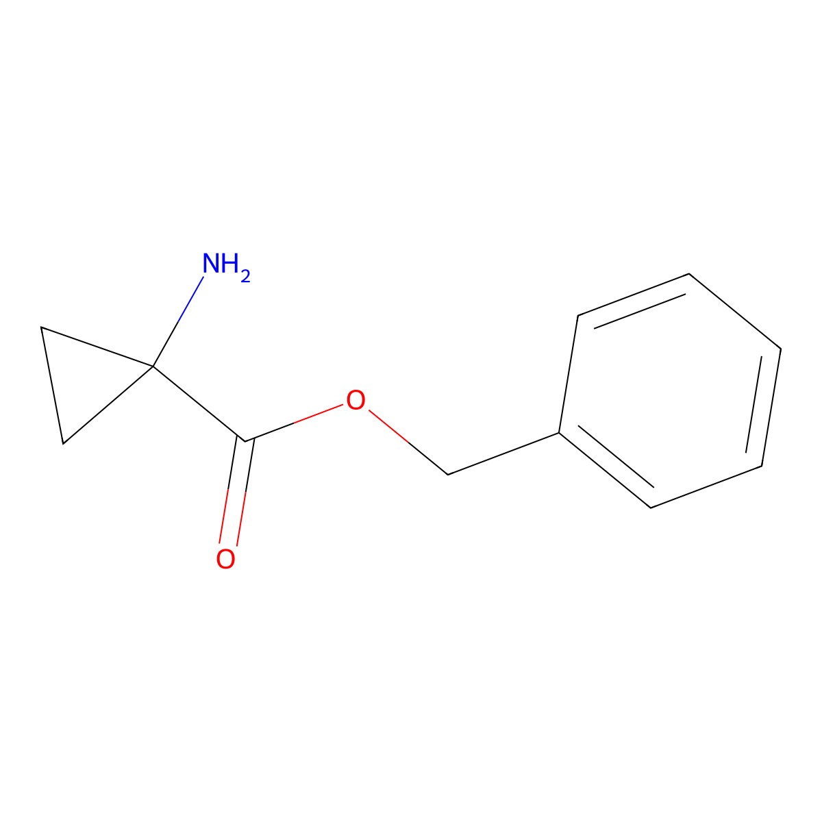 Benzyl 1-aminocyclopropane-1-carboxylate molecular structure, CAS 72784-45-3