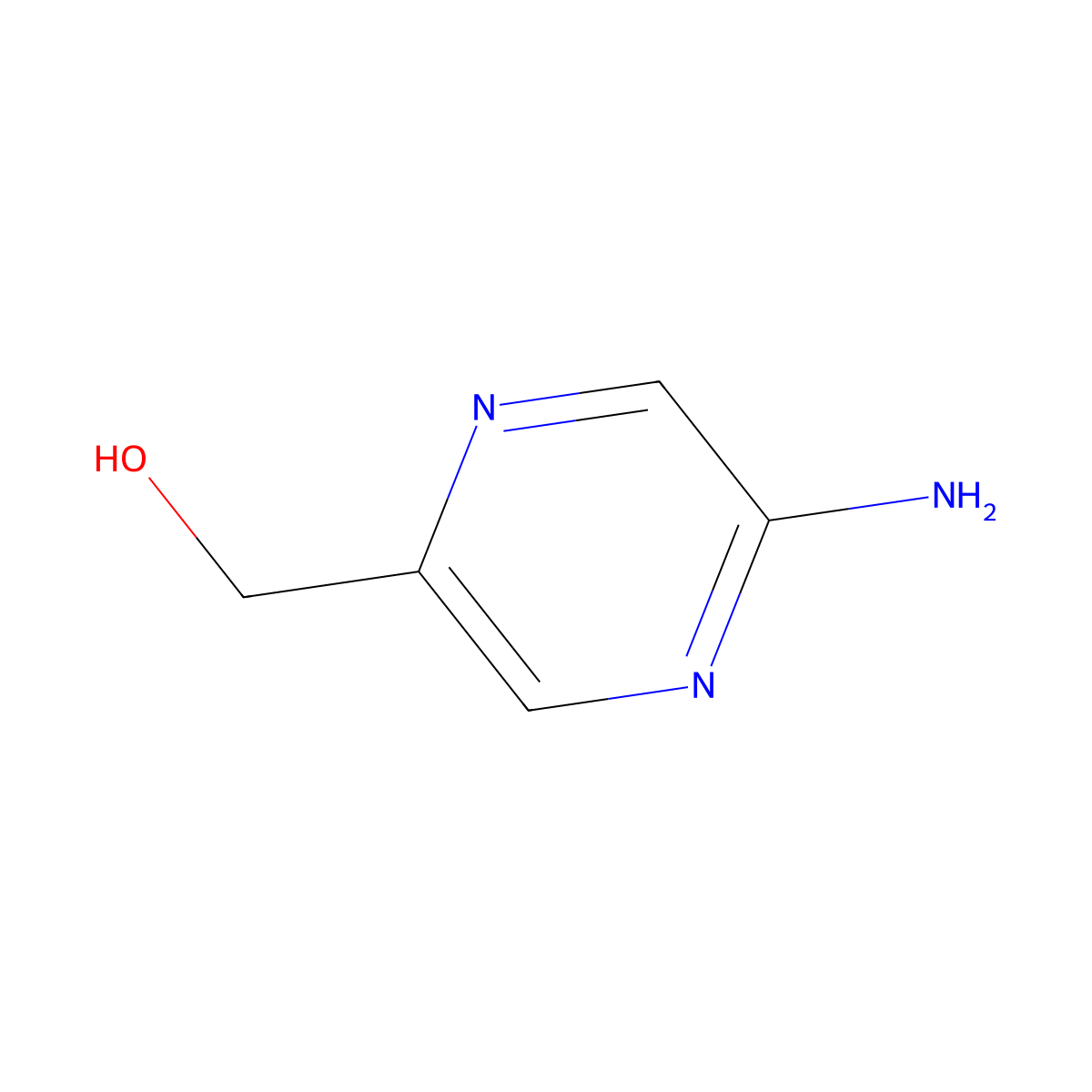 5-Amino-2-pyrazinemethanol molecular structure, CAS 72788-89-7
