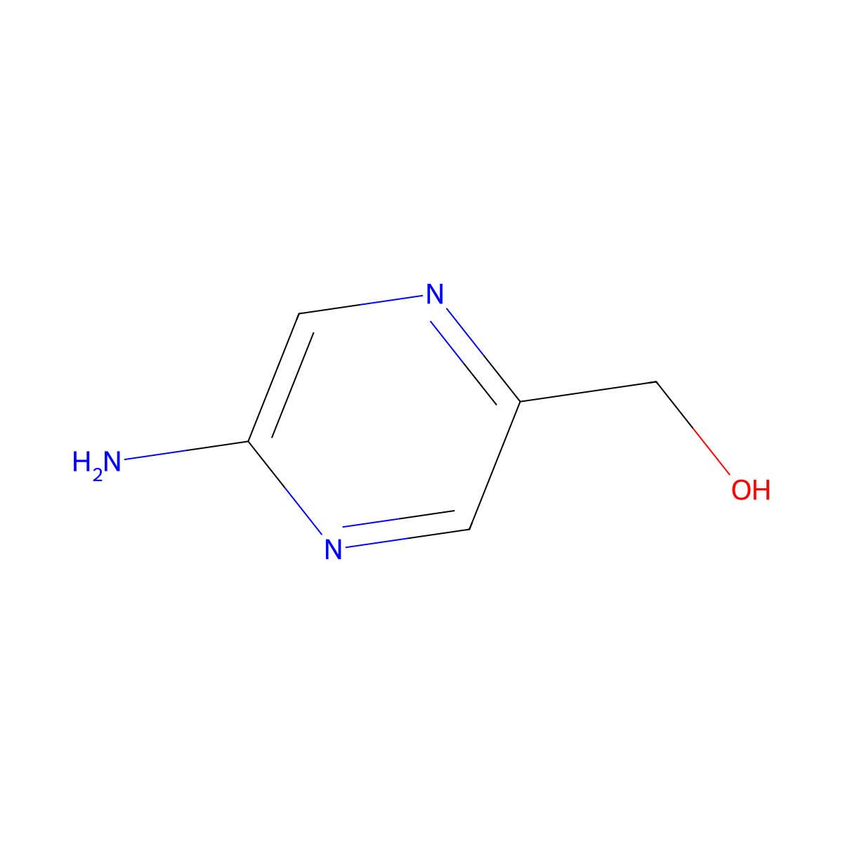 5-Amino-2-pyrazinemethanol molecular structure, CAS 72788-89-7