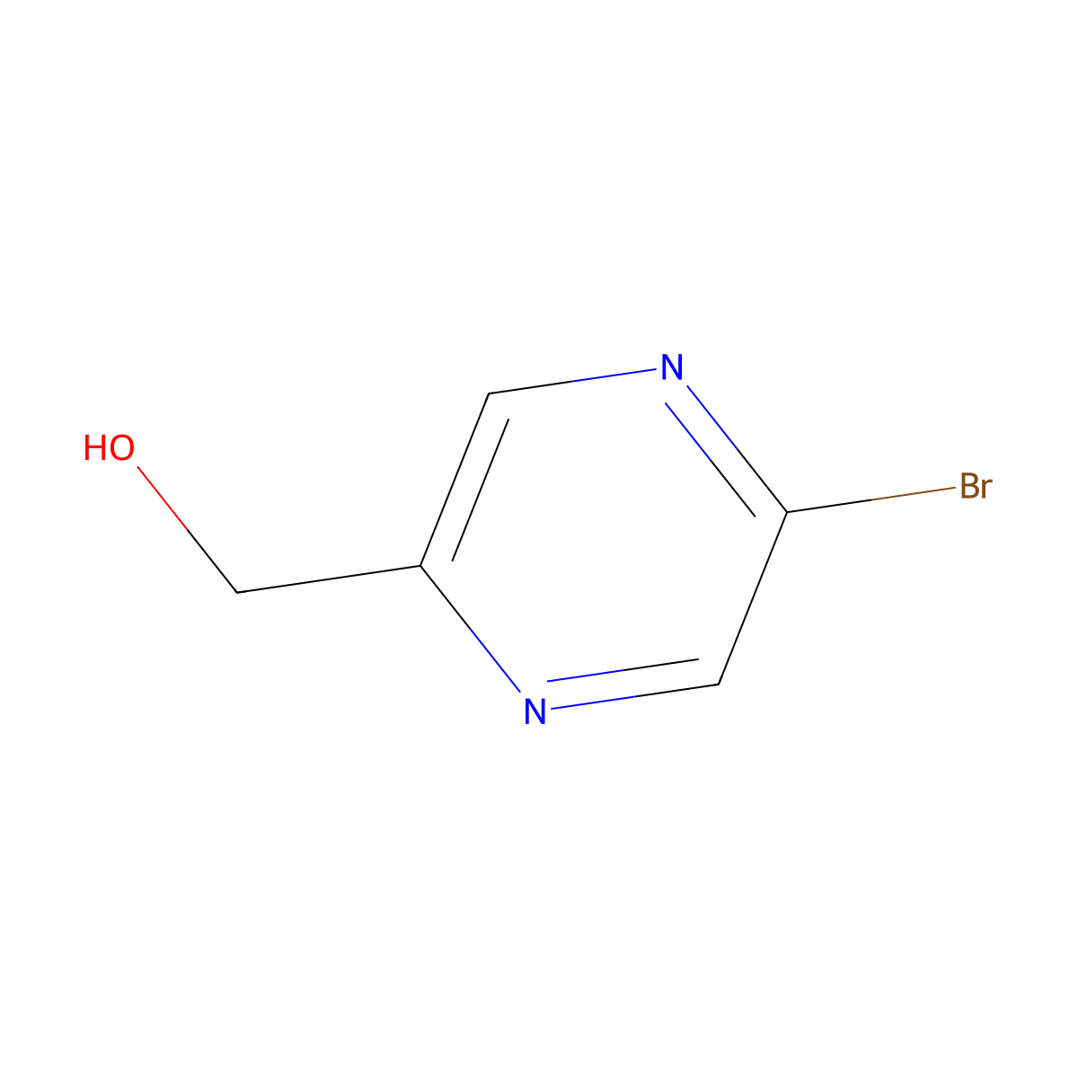 (5-Bromopyrazin-2-yl)methanol molecular structure, CAS 72788-95-5