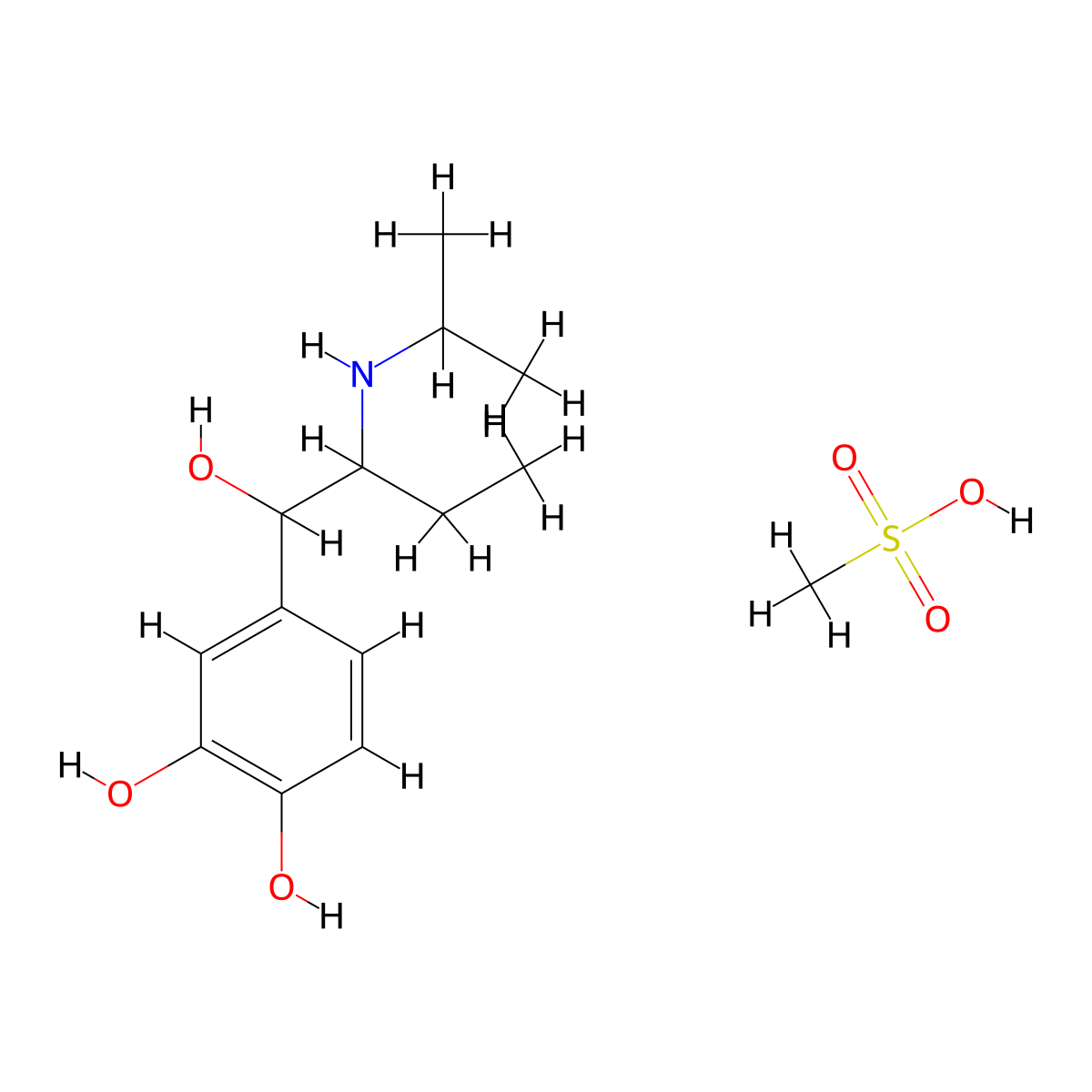 Isoetharine Mesylate molecular structure, CAS 7279-75-6
