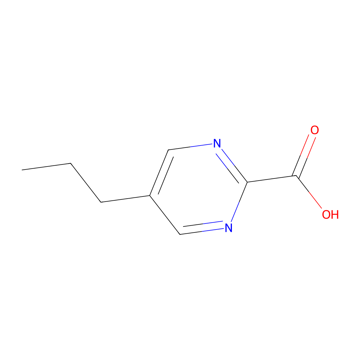 5-Propylpyrimidine-2-carboxylic acid molecular structure, CAS 72790-08-0
