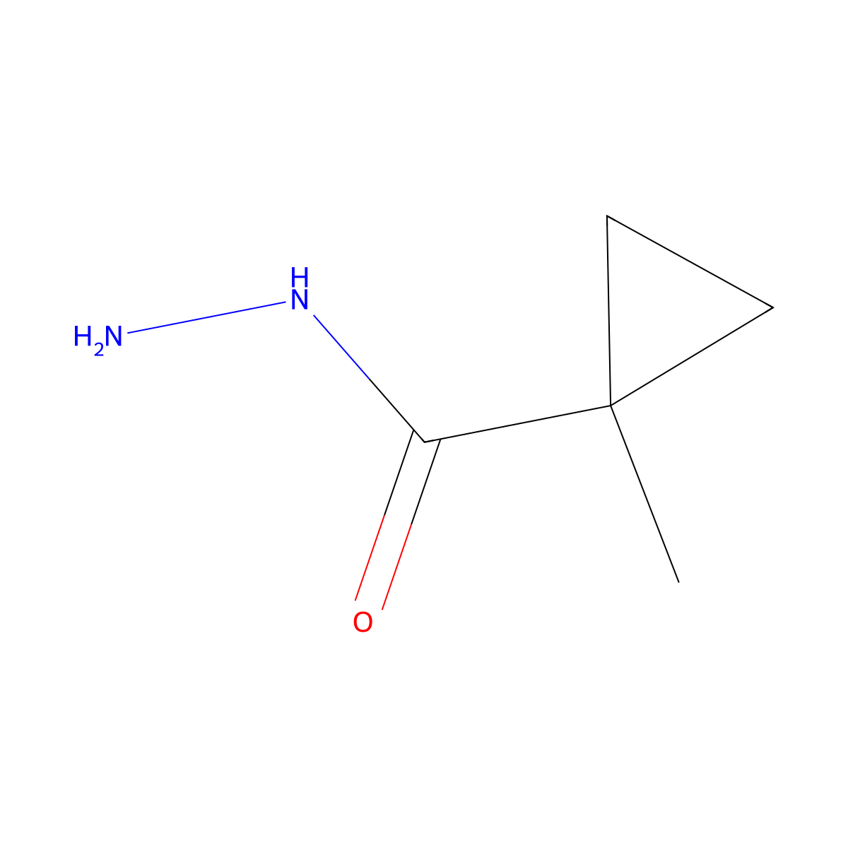 1-Methylcyclopropanecarbohydrazide molecular structure, CAS 72790-89-7