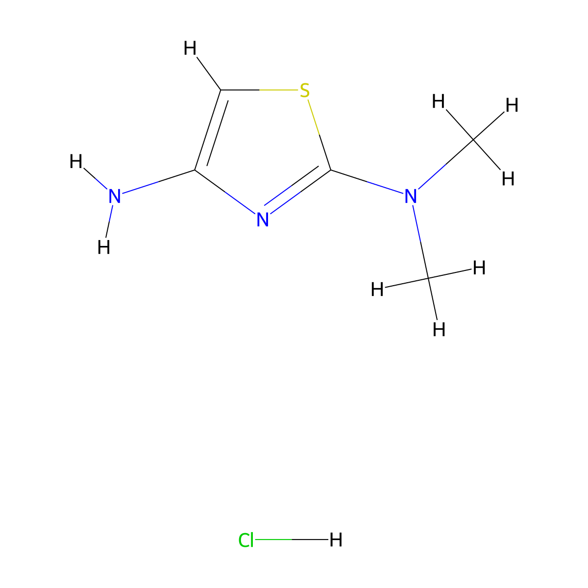 N2,N2-Dimethylthiazole-2,4-diamine hydrochloride molecular structure, CAS 72792-57-5