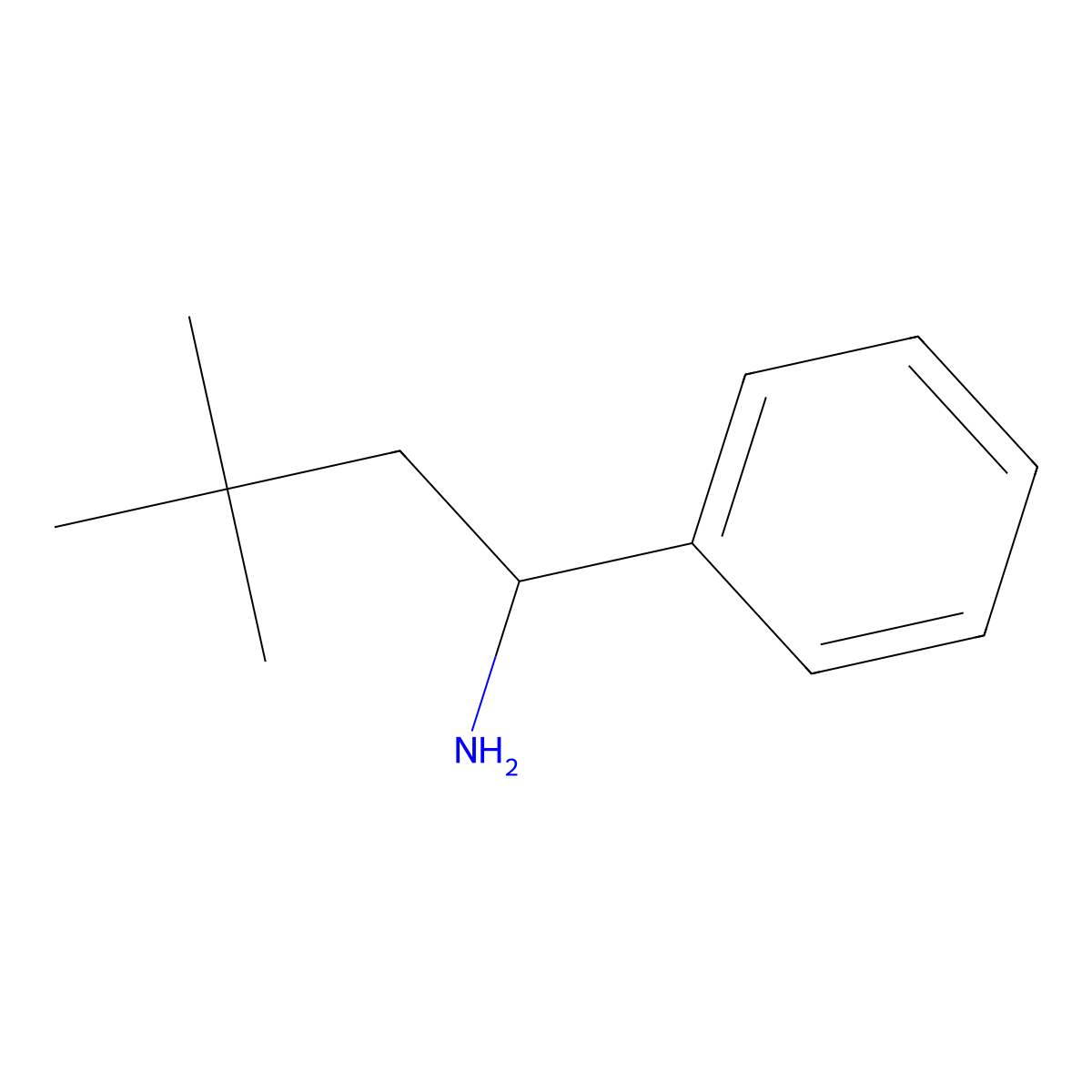 3,3-Dimethyl-1-phenylbutan-1-amine molecular structure, CAS 727964-91-2