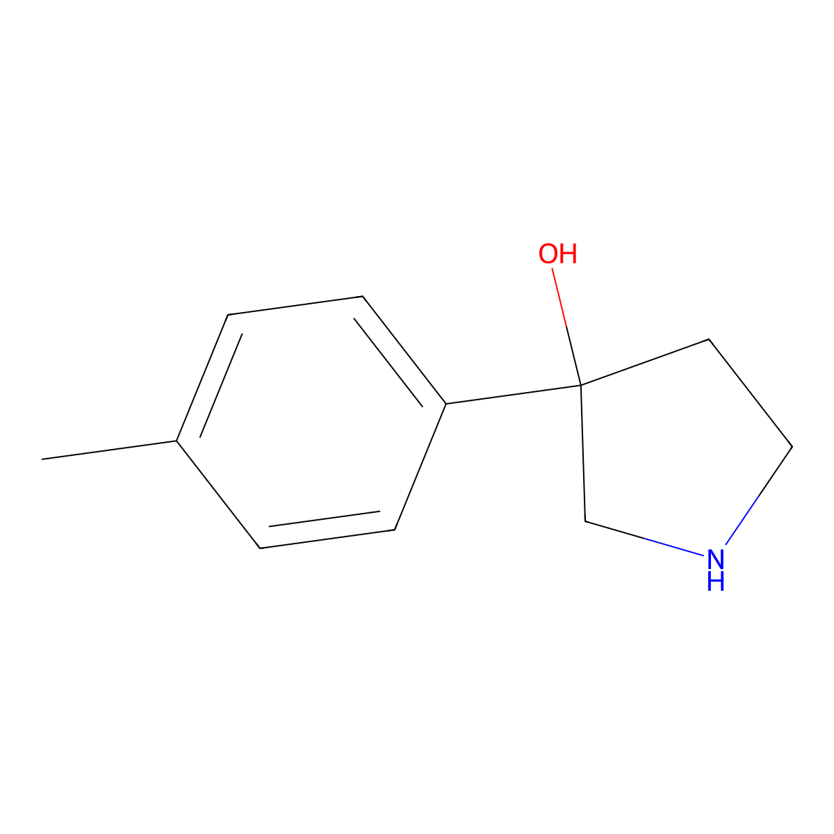 3-(p-Tolyl)pyrrolidin-3-ol molecular structure, CAS 727967-46-6