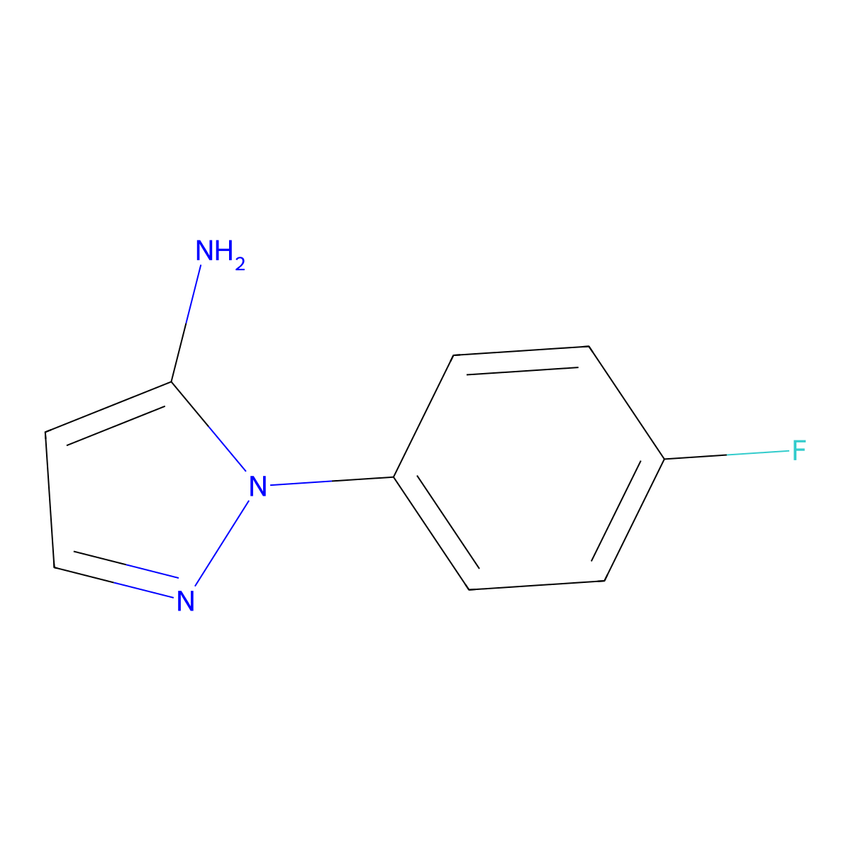 1-(4-fluorophenyl)-1H-pyrazol-5-amine molecular structure, CAS 727967-95-5