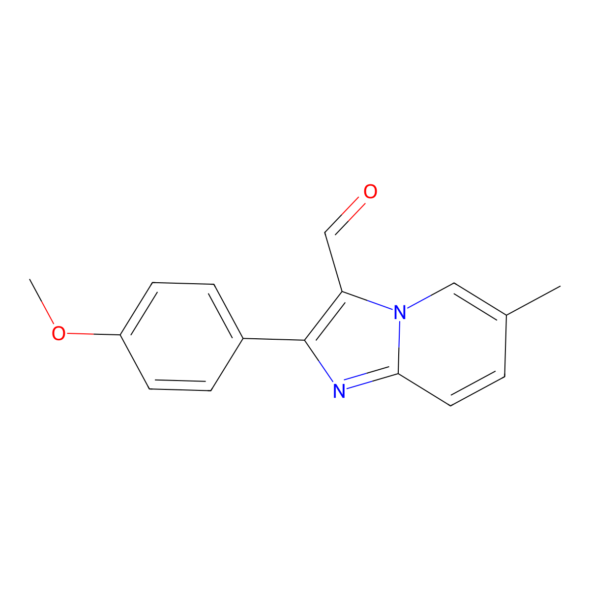 2-(4-Methoxyphenyl)-6-methylimidazo[1,2-a]pyridine-3-carbaldehyde molecular structure, CAS 727975-81-7