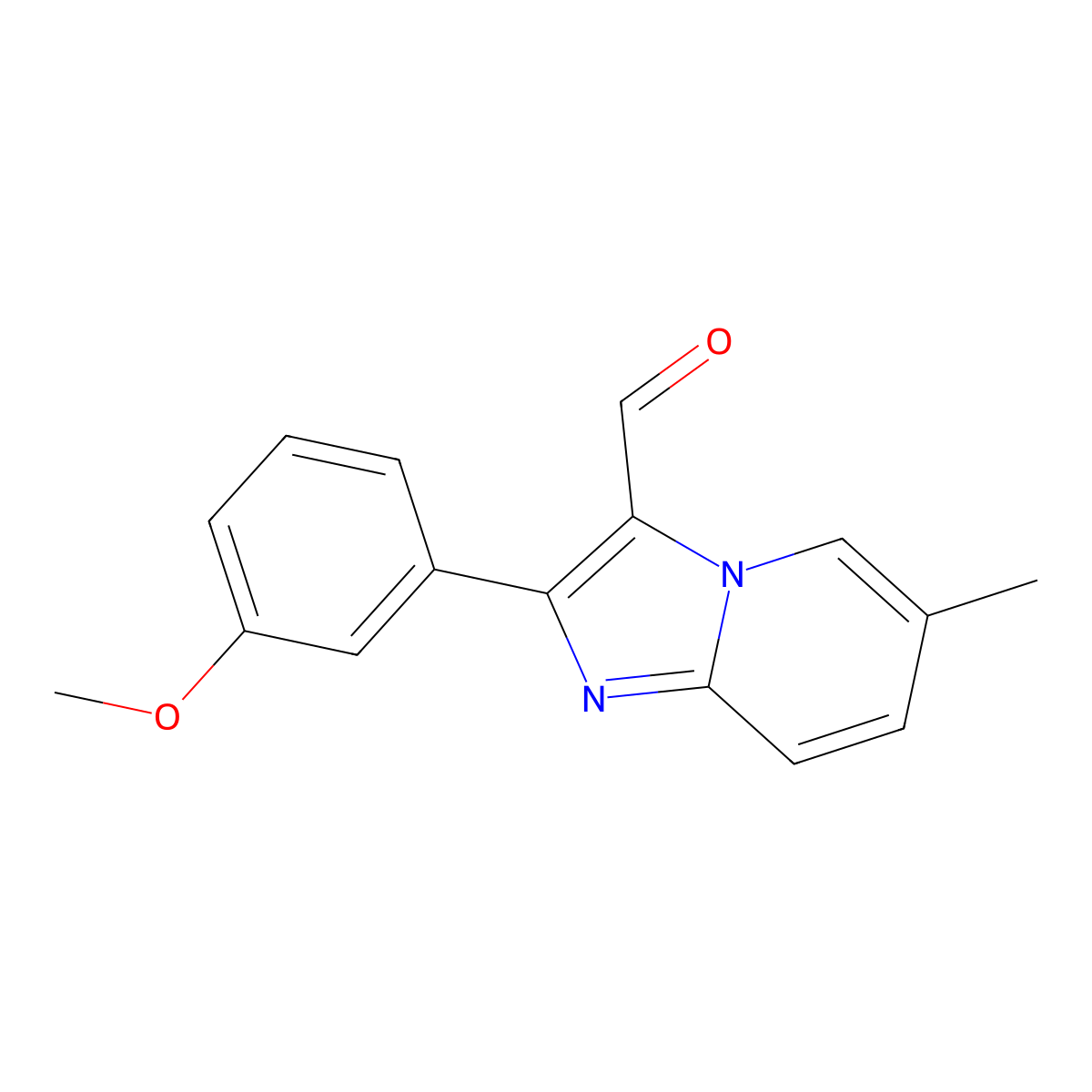 2-(3-Methoxyphenyl)-6-methylimidazo[1,2-a]pyridine-3-carbaldehyde molecular structure, CAS 727975-82-8