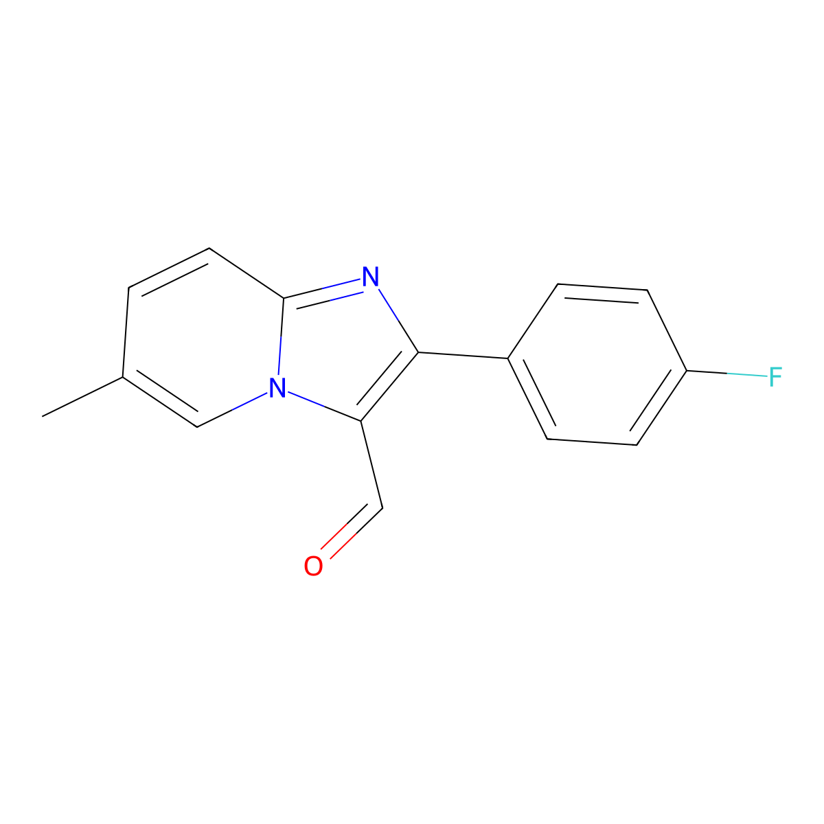 2-(4-Fluorophenyl)-6-methylimidazo[1,2-a]pyridine-3-carbaldehyde molecular structure, CAS 727975-84-0