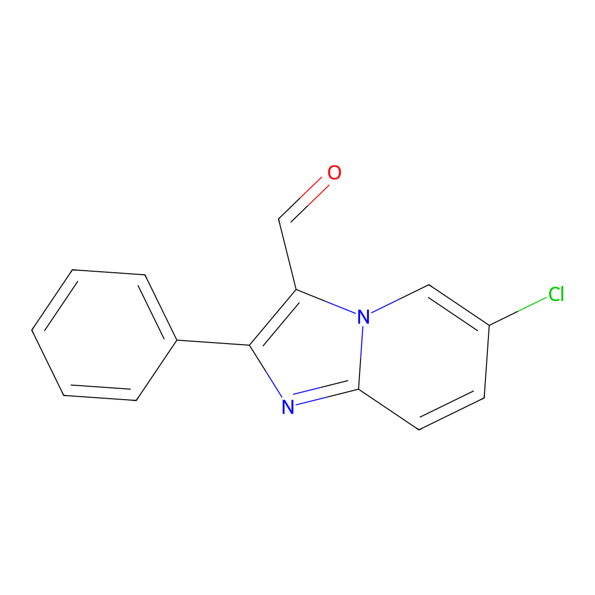 6-Chloro-2-phenylimidazo[1,2-a]pyridine-3-carbaldehyde molecular structure, CAS 727976-26-3
