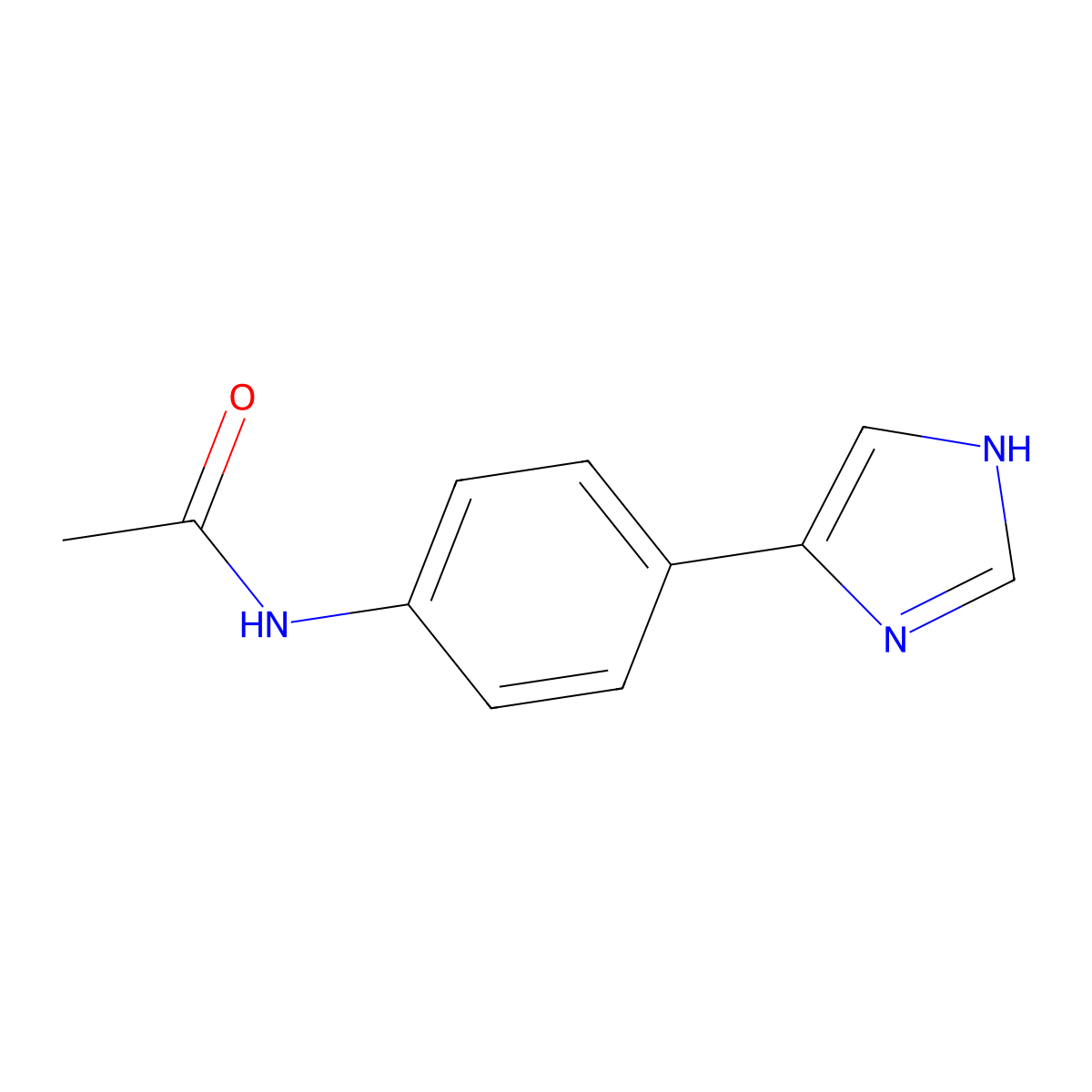 N-(4-(1H-imidazol-5-yl)phenyl)acetamide molecular structure, CAS 72798-68-6